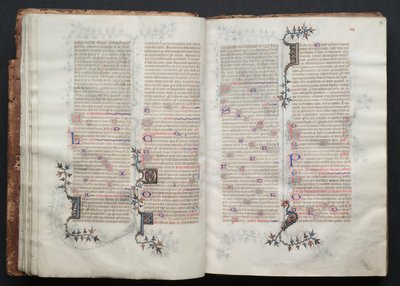 Le Missel de Gotha : Fol. 17r, texte, vers 1375 - Master of the Boqueteaux