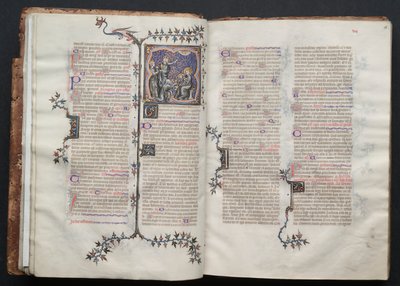 Le Missel de Gotha : Fol. 18r, Texte, vers 1375 - Master of the Boqueteaux