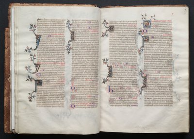 Le Missel de Gotha : Fol. 19r, Texte, vers 1375 - Master of the Boqueteaux