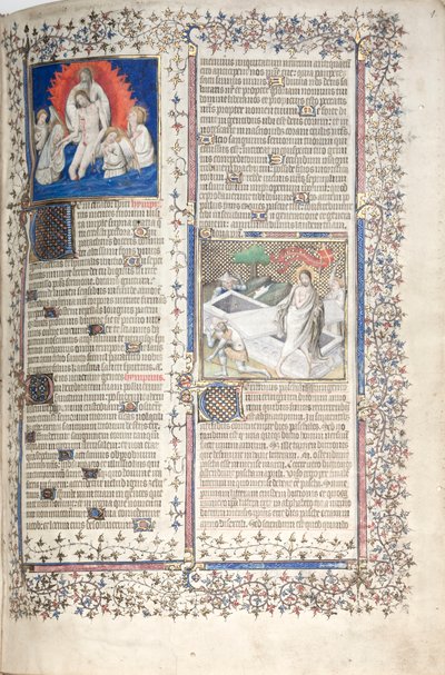 Le Missel de Gotha : Fol. 1r, Trinité et Résurrection - Master of the Boqueteaux