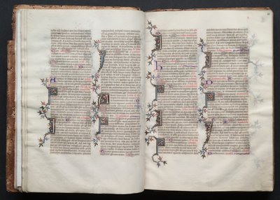 Le Missel de Gotha : Fol. 20r, Texte, vers 1375 - Master of the Boqueteaux