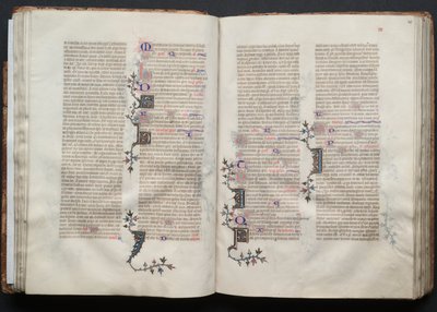 Le Missel de Gotha: Fol. 40r, Texte, vers 1375 - Master of the Boqueteaux
