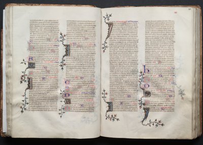 Le Missel de Gotha : Fol. 40v, Texte, vers 1375 - Master of the Boqueteaux