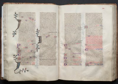 Le Missel de Gotha : Fol. 43r, Texte, vers 1375 - Master of the Boqueteaux