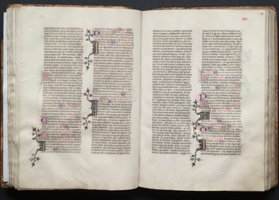 Le Missel de Gotha : Fol. 46r, Texte, vers 1375 - Master of the Boqueteaux