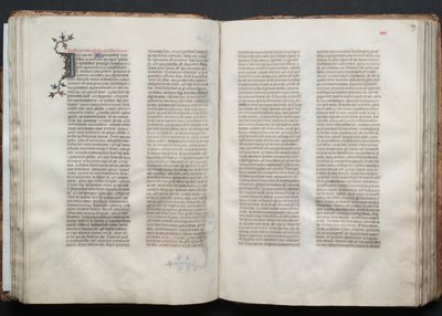 Le Missel de Gotha : Fol. 49r, Texte, vers 1375 - Master of the Boqueteaux