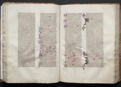 Le Missel de Gotha : Fol. 49v, Texte, vers 1375 - Master of the Boqueteaux