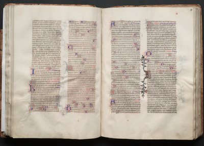 Le Missel de Gotha : Fol. 50v, Texte, vers 1375 - Master of the Boqueteaux