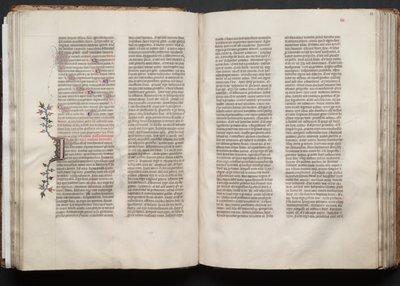 Le Missel de Gotha : Fol. 52r, Texte, vers 1375 - Master of the Boqueteaux