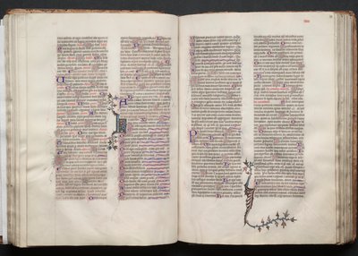 Le Missel de Gotha : Fol. 54r, Texte, vers 1375 - Master of the Boqueteaux