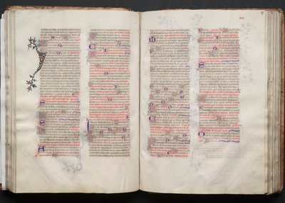 Le Missel de Gotha : Fol. 57r, Texte, c. 1375 - Master of the Boqueteaux