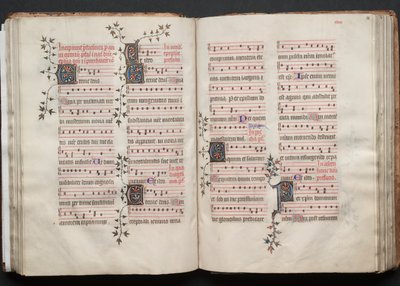 Le Missel de Gotha : Fol. 58r, Texte, vers 1375 - Master of the Boqueteaux