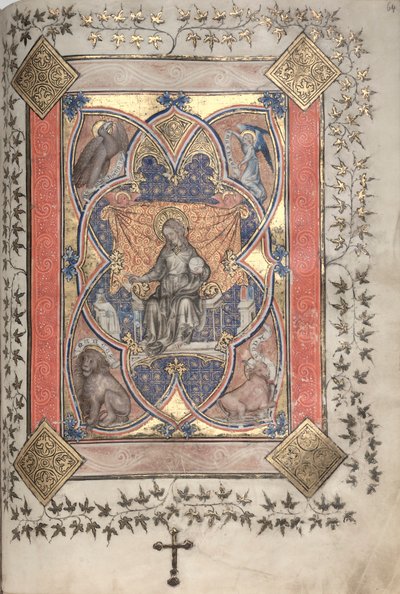Le Missel de Gotha : Fol. 64r, Christ en majesté - Master of the Boqueteaux