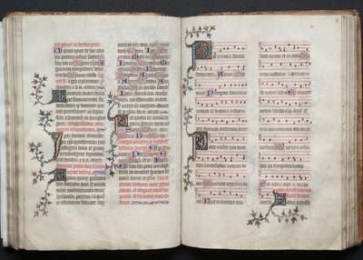 Le Missel de Gotha : Fol. 66v, Texte, vers 1375 - Master of the Boqueteaux