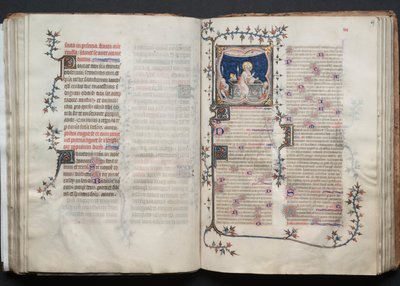 Le Missel de Gotha : Fol. 68v, Texte, vers 1375 - Master of the Boqueteaux