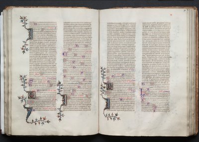 Le Missel de Gotha : Fol. 71r, Texte, vers 1375 - Master of the Boqueteaux