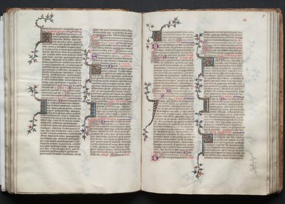 Le Missel de Gotha : Fol. 75r, Texte, vers 1375 - Master of the Boqueteaux