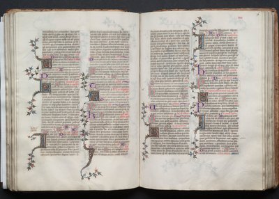Le Missel de Gotha : Fol. 76r, Texte, vers 1375 - Master of the Boqueteaux