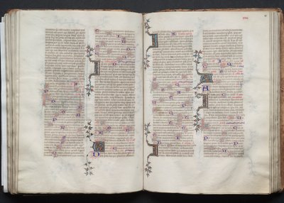 Le Missel de Gotha : Fol. 80r, Texte, vers 1375 - Master of the Boqueteaux