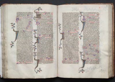 Le Missel de Gotha : Fol. 82r, Texte, vers 1375 - Master of the Boqueteaux