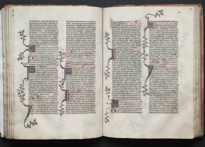 Le Missel de Gotha : Fol. 86r, Texte, vers 1375 - Master of the Boqueteaux
