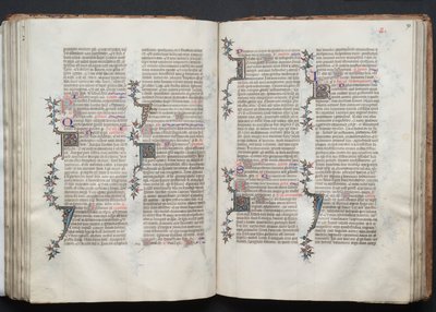 Le Missel de Gotha : Fol. 93r, Texte, vers 1375 - Master of the Boqueteaux