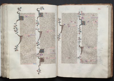Le Missel de Gotha : Fol. 98v, Texte, c. 1375 - Master of the Boqueteaux
