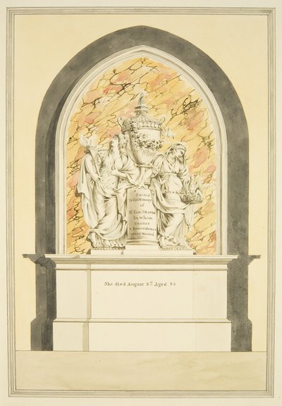 Tombe de Mme Elizabeth Draper, décédée en 1835, dans la cathédrale de Bristol - Master of the Bristol Church Monuments