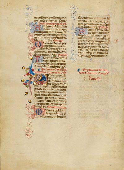 Initiale D : Sainte Catherine - Master of the Brussels Initials