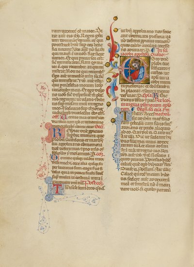 Initiale E : Saint Jacques le Majeur - Master of the Brussels Initials