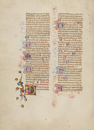 Initiale G : Sainte Agathe - Master of the Brussels Initials