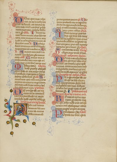 Initiale M : Saint Luc - Master of the Brussels Initials