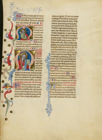 Initiale M : Saint Pierre ; Initiale M : Saint André - Master of the Brussels Initials
