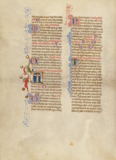 Initiale N : La Croix - Master of the Brussels Initials
