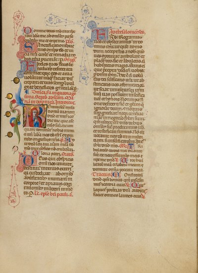 Initial R : La Vierge en prière - Master of the Brussels Initials