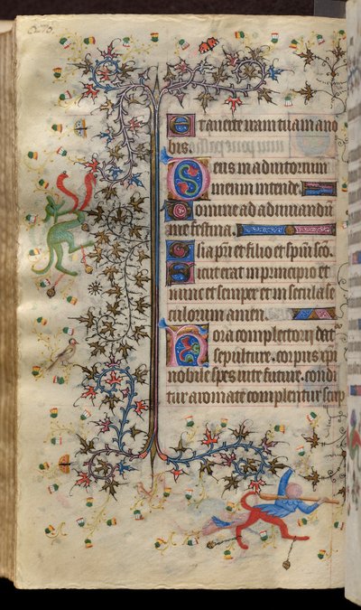 Heures de Charles le Noble, roi de Navarre (1361-1425) : fol. 135v, Texte - Master of the Brussels Initials and Associates