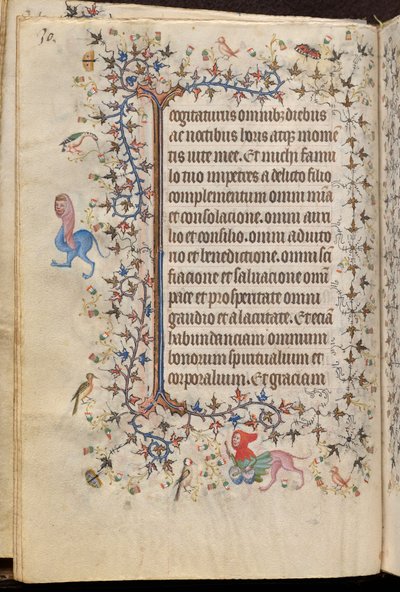 Heures de Charles le Noble, roi de Navarre (1361-1425) : fol. 15v, Texte - Master of the Brussels Initials and Associates