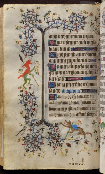 Heures de Charles le Noble, roi de Navarre (1361-1425) : fol. 200v, Texte - Master of the Brussels Initials and Associates