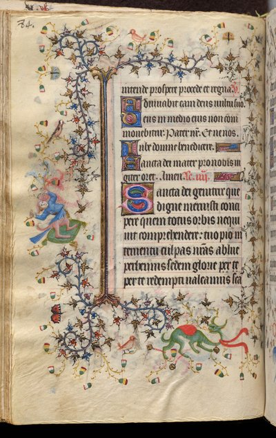 Heures de Charles le Noble, roi de Navarre (1361-1425) : fol. 42v, Texte - Master of the Brussels Initials and Associates