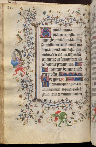 Heures de Charles le Noble, roi de Navarre (1361-1425) : fol. 43v, Texte - Master of the Brussels Initials and Associates