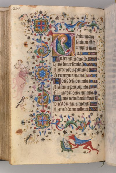 Les Heures de Charles le Noble, roi de Navarre 1361-1425: fol. 102v, Texte, vers 1405 - Master of the Brussels Initials and Associates