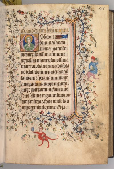 Heures de Charles le Noble, roi de Navarre : fol. 13r, texte - Master of the Brussels Initials and Associates