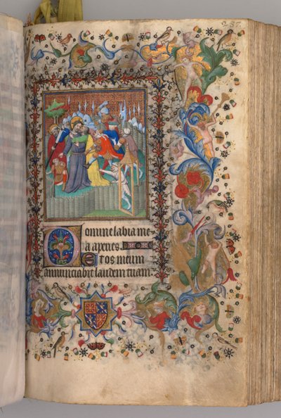 Heures de Charles le Noble, roi de Navarre 1361-1425 : fol. 144r, Trahison du Christ, vers 1405 - Master of the Brussels Initials and Associates