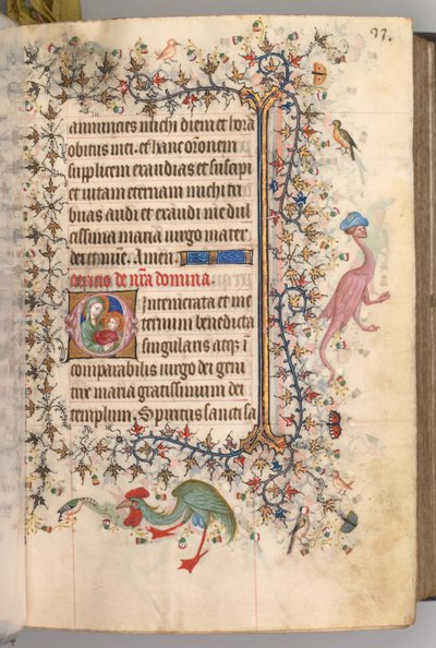 Heures de Charles le Noble, roi de Navarre 1361-1425 : fol. 17a, Texte, vers 1405 - Master of the Brussels Initials and Associates