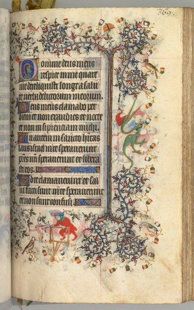 Heures de Charles le Noble, Roi de Navarre 1361-1425 : fol. 180r, Texte, vers 1405 - Master of the Brussels Initials and Associates