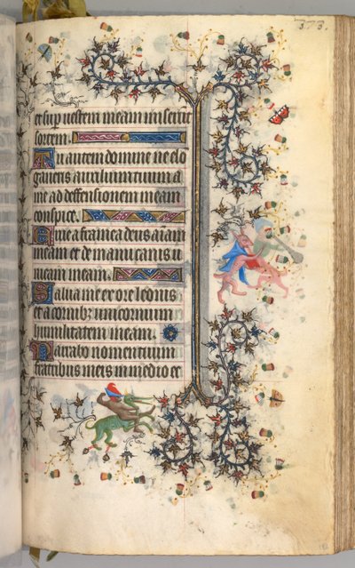 Heures de Charles le Noble, roi de Navarre 1361-1425 : fol. 182r, texte, vers 1405 - Master of the Brussels Initials and Associates