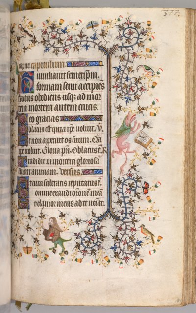 Heures de Charles le Noble, Roi de Navarre 1361-1425 : fol. 184r, Texte, vers 1405 - Master of the Brussels Initials and Associates