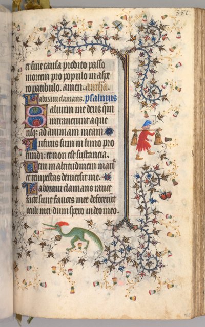 Heures de Charles le Noble, Roi de Navarre 1361-1425 : fol. 186r, Texte, vers 1405 - Master of the Brussels Initials and Associates