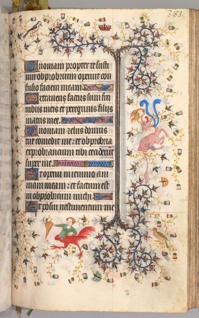 Heures de Charles le Noble, Roi de Navarre 1361-1425 : fol. 187r, Texte, vers 1405 - Master of the Brussels Initials and Associates