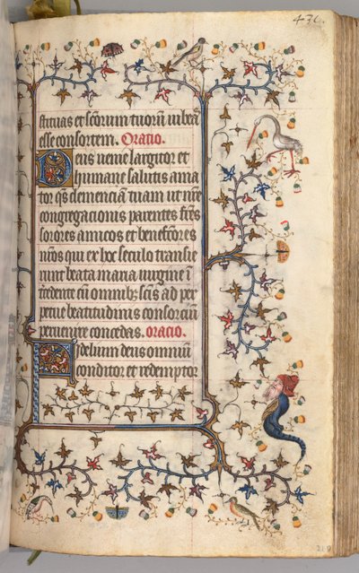 Heures de Charles le Noble, roi de Navarre 1361-1425: fol. 210r, Texte, c. 1405 - Master of the Brussels Initials and Associates